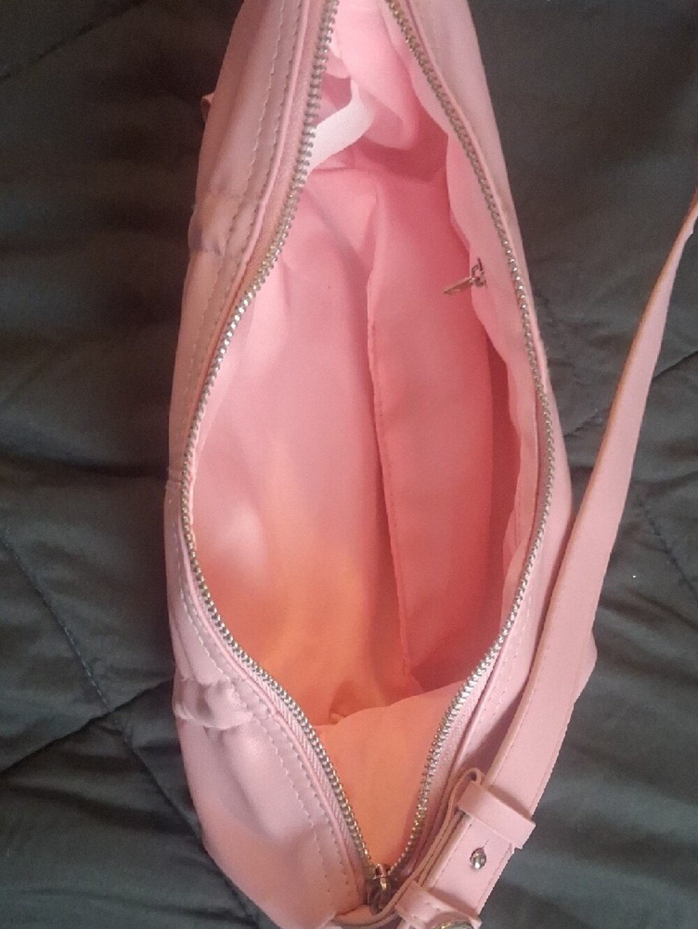 Pink Drawstring Crossbody Bag - Picture 3 of 3